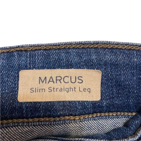 Mavi Jeans Mens 36x30 Blue Denim Marcus Slim Straight Leg Destroyed Knees - Picture 5 of 6